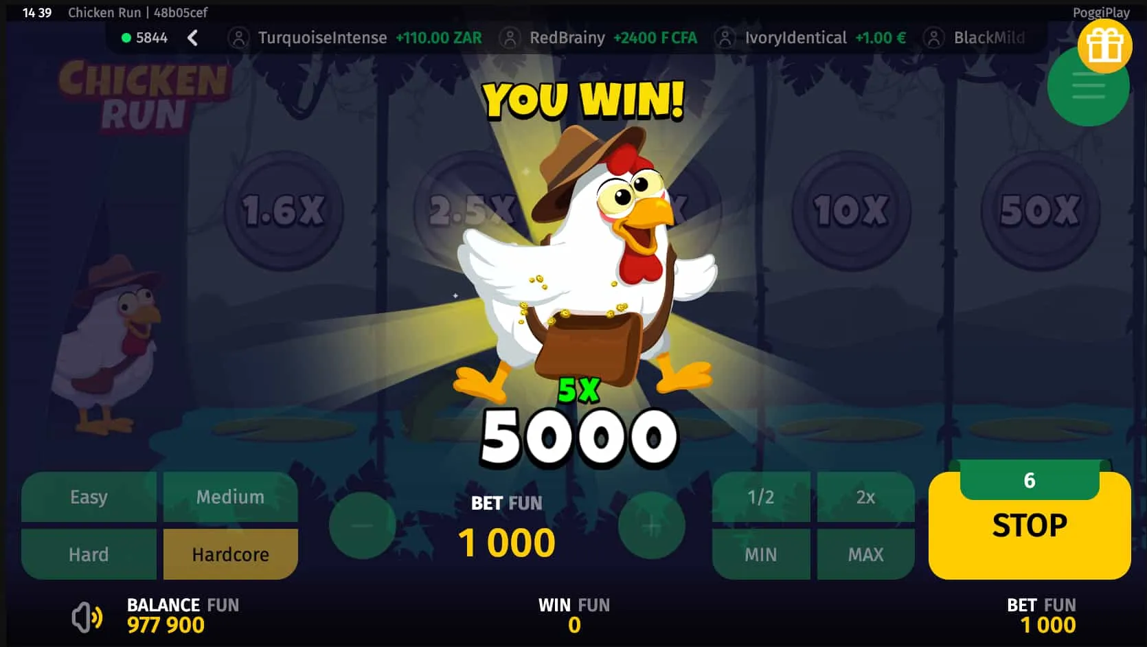 RTP, wypłacalność i zmienność Chicken Run